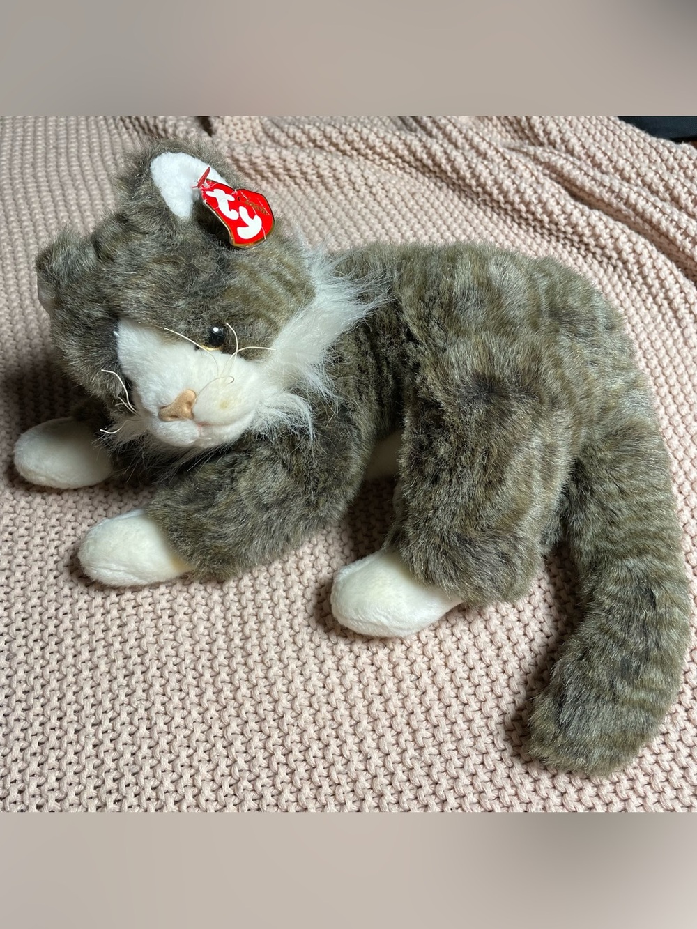 Vintage Ty Classic O'Malley Grey Tabby Cat Plush Stuffed Animal